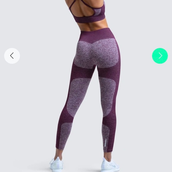 Impact Seamless Leggings - Plum Purple - Picture 3 of 5